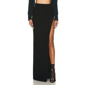 Alessandra Rich Tweed Boucle Maxi Skirt Virgin Wool Blend Preppy Party Gala Sz 4